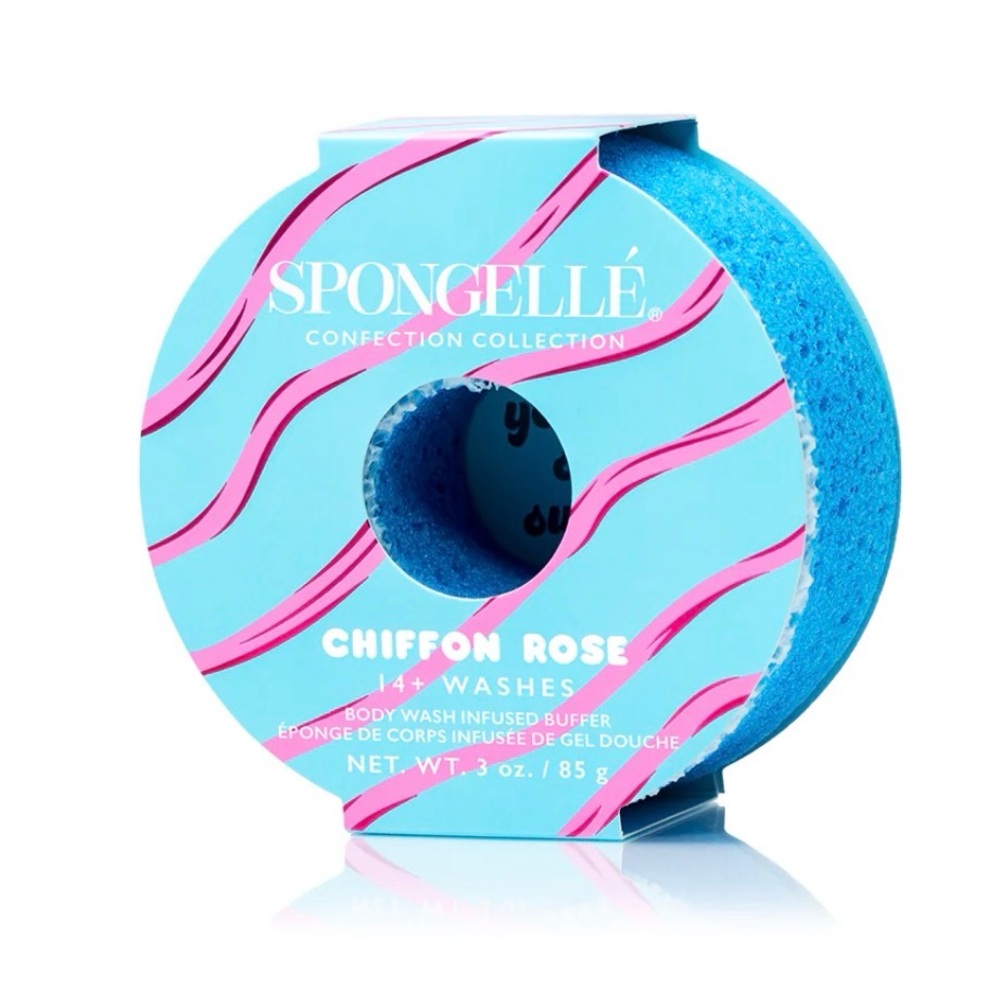 Chiffon Rose Body Wash Infused Buffer - Blue